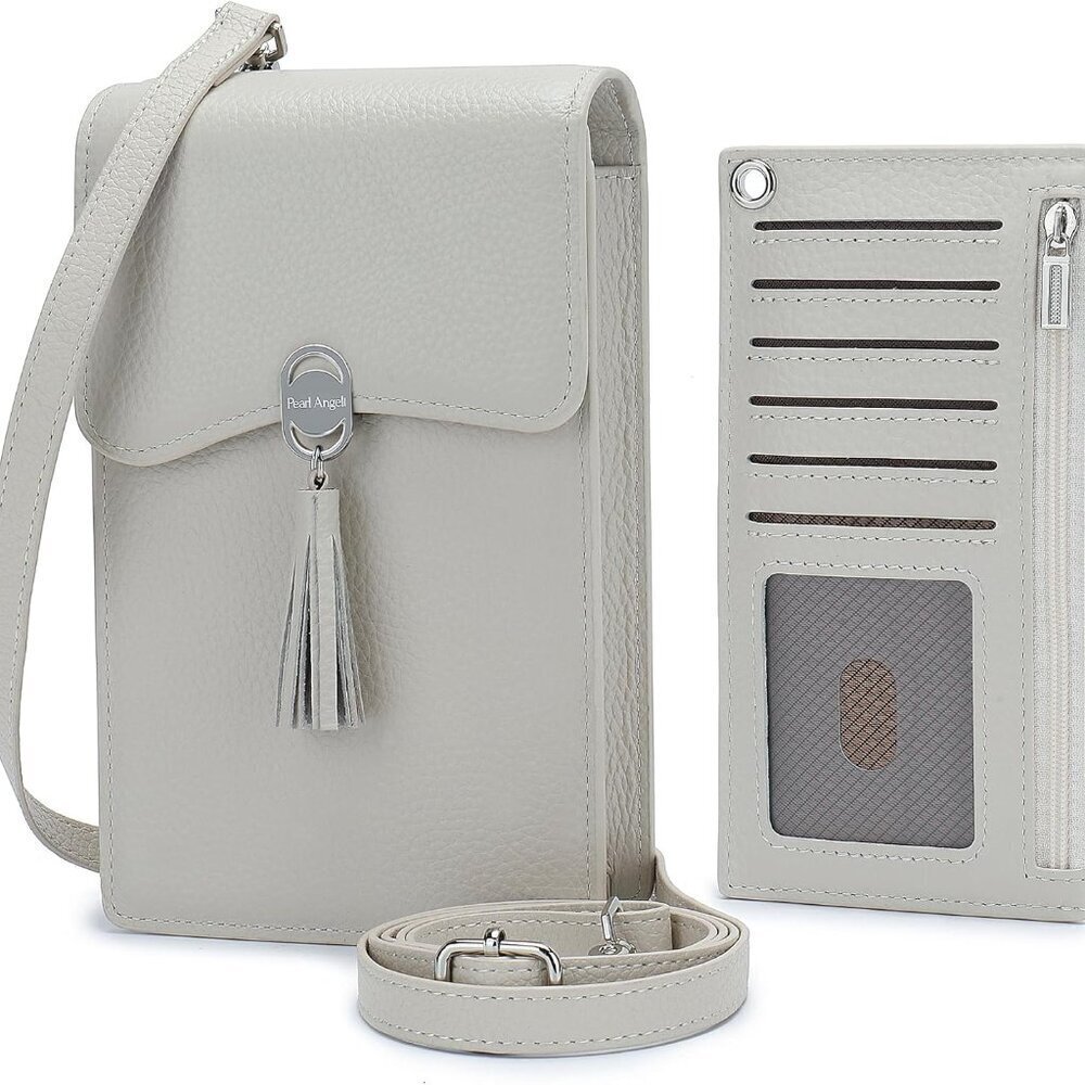 Small Leather Crossbody Bag for Women RFID Wallet Phone Organizer